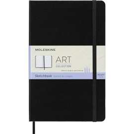 Moleskine Art Plus - Cuaderno de dibujo, Negro, Large