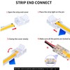 Clearhill 5mm 2Pin 24Packs Transparent Solderless COB LED Strip Connector