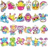 Viicoor Diamond Painting,Mosaics, 24 Pieces Animals Diamond Painting Stickers for