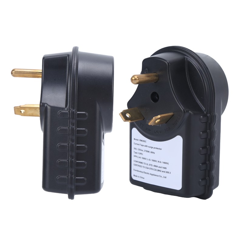 RV Surge Protector 30A Male to 30A Female Adapter 1050J