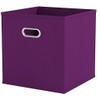 Zeller 32 x 32 x 32 cm Storage Box, Purple/Fleece