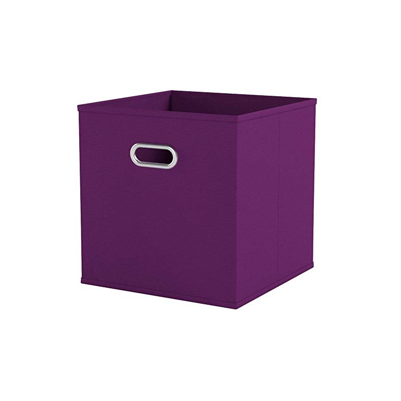 Zeller 32 x 32 x 32 cm Storage Box, Purple/Fleece
