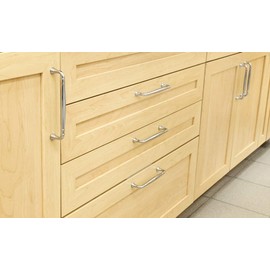 Richelieu Hardware BP790128180 Candiac Collection 5 1/16-inch (128 mm) Center-to-Center Polished Nickel Traditional Curved Cabinet and Drawer Pull Handle for Kitchen, Bathroom, and Furniture