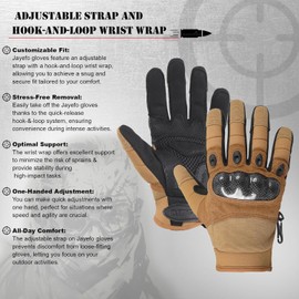 Jayefo Adjustable Unisex Work Gloves - Safety Work Gloves Provides Superior Protetion & Comfort, Firm Grip, Multi Purpose Light & Medium Duty, High Dexterity & Flexible | (X-Large, Tan)