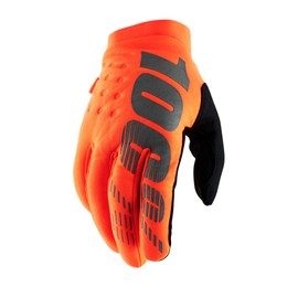 100% 1 BRISKER Youth Gloves Fluo Orange/Black - M