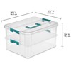 Sterilite 1427CLR Stack & Carry - 2 Layer Box, Clear