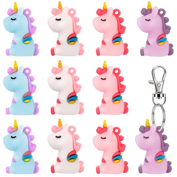 Abaodam - 20 piezas de cifras de unicornio pequeñas de dibujos animados de unicornio, color al azar, 4X2.4X3cm