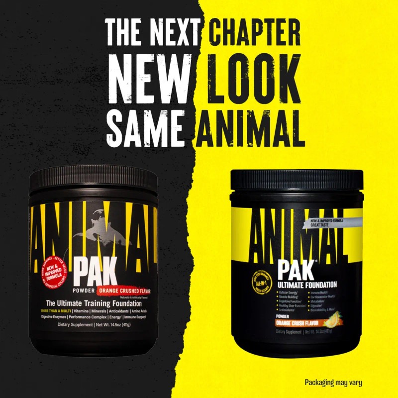 Multivitaminico Universal Animal Pak Powder 30 Servicios Sabor Orange