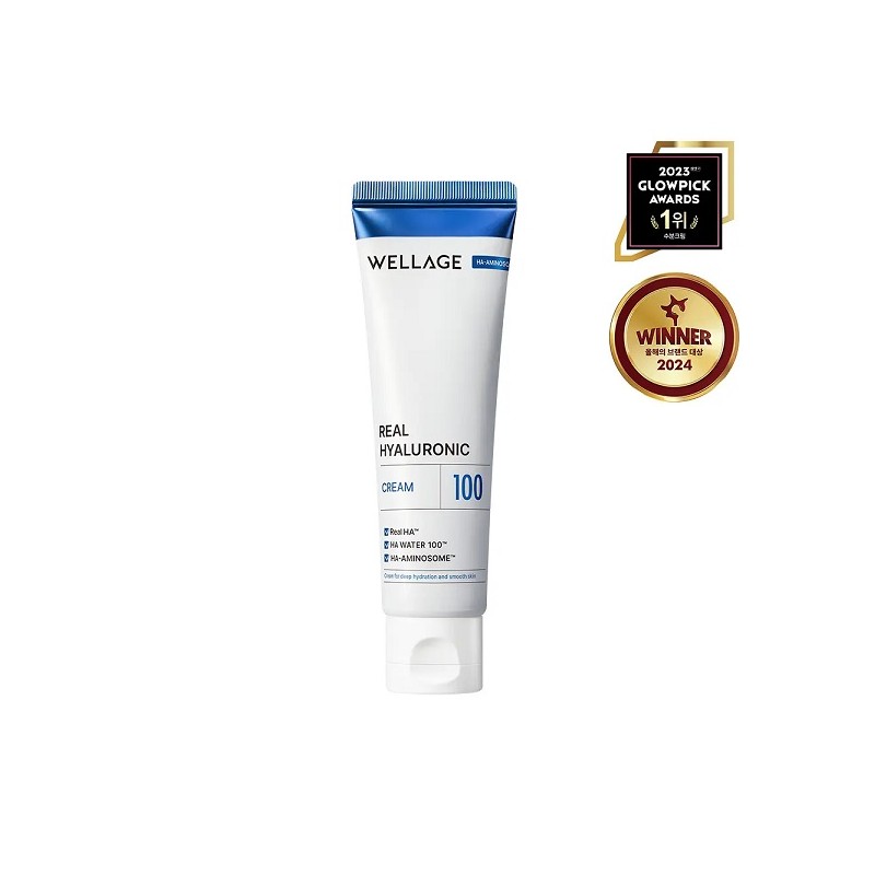 Wellage Real Hyaluronic 100 Cream 50ml Double Plan / 웰라쥬