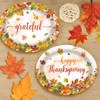 UROINEPA 50Pcs Thanksgiving Plates,12x10 Oval Fall Paper Plates Large Disposable