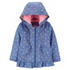 Carter's Toddler/Little Girls' Midweight Fleece Transitional Hooded Jacket, Chambray, 5/6
