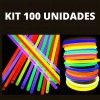 Kit de 100 pulseras LED fluorescentes de neón para fiestas