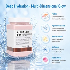 Salmon Mask for Face with PDRN Jelly Mask Powder for Facials Professional