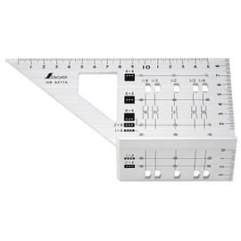 Shinwa Sokutei 62116 2 x 4 Stop Ruler, Aluminum