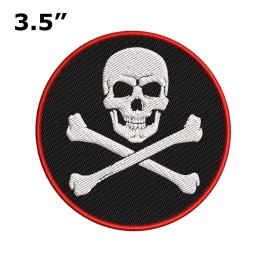 Blue Heron HOOK PIRATE PATCH - JOLLY ROGER Skull and Crossbones EMBROIDERED SKELETON new