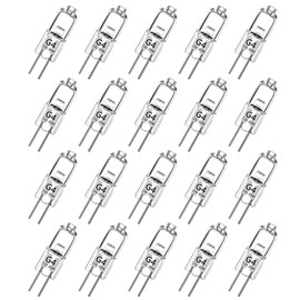 Haraqi Pack of 20 G4 Halogen Bulbs 12 V 20 W 300 lm, G4 Halogen 2800 K Warm White, Capsule Bulbs Dimmable, No Flickering