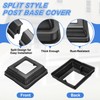 sourcing map 4Pcs Post Base Cover, 6"x5.75" (Internal Size 3.25"x3.25")