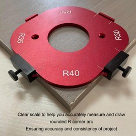 Corner Radius Routing Templates, R30 R35 R40 R45 Aluminum Alloy Router Jig Router Templates, Use with Any Trim Router, Handheld Router, or Router Table