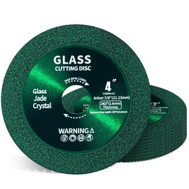 Taoskai 10 Pack 4 inch Glass Cutting Disc for Angle Grinder 7/8" (Model 100/115), Tile Cutter Blade, 1mm Ultra-Thin Diamond Saw Blade for Glass Tile Ceramic Jade Crystal Wine Bottles