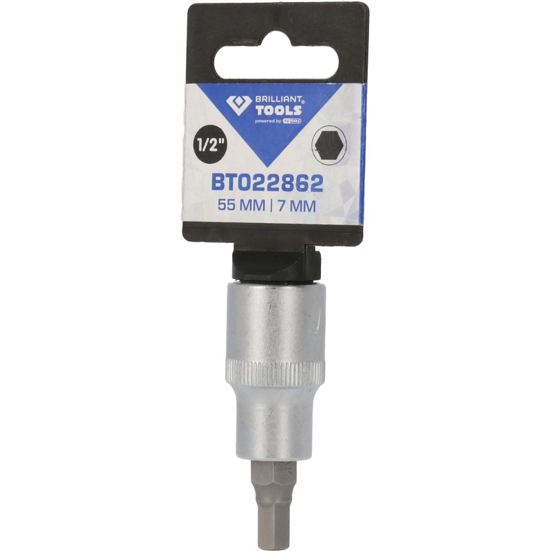 BRILLIANT TOOLS BT022862 1/2 Inch Hex Socket Bit Socket, 55
