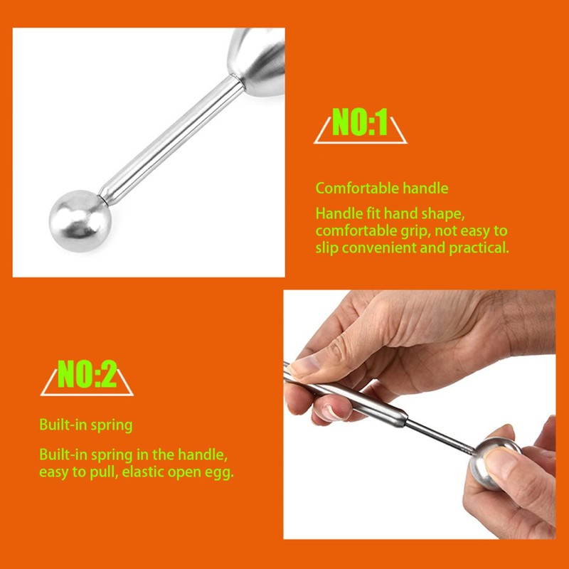 Egg Cutters, Egg Opener Durable Stainless Steel Egg Cutter Convenient