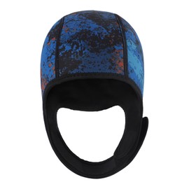 TINAYAUE Neoprene Diving Hood for Men Women 2MM Scuba Dive Hood Wetsuit Cap with Adjustable Chin Strap Underwater Warm UV Protection Swimming Cap for Surfing Snorkeling Water Sports (Camo Blue)