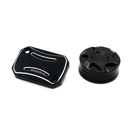 crazy sport Front Rear Brake Master Cylinder Fluid Reservoir Cover For YAM MT-125 MT 125 2014-2020 MT125 Motorcycle Accessories Cap 2019 2018 2017 2016 Motor (Black)