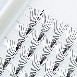 120pcs 8-18MM to choose 7D Volume Fans Eye Lashes Extensions Thickness 0.07mm, D Curl, Grafting Nature Long Individual False Eyelashes Makeup Black Soft Fake Eye Lashes Clusters (12MM)