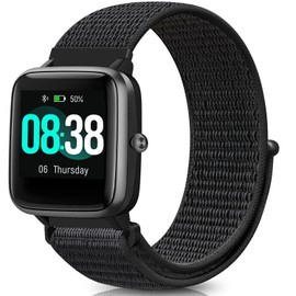 VELULYX Nylon Elastic Strap Compatible with Veryfitpro ID205L, 19 mm for ID205L GRV FC1 IDW15 ID205S ID205G ID215G ID216 YM205L Uwatch3 Ufit GT BV205L TE021 SW020 SW021 SW023