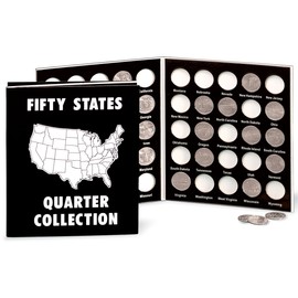 Fox Valley Traders Commemorative State Quarters Album, Black White Collection Folder