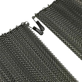 Fireplace Replacement Black Hanging Mesh Curtain Screens Two (2) Panels 29" High X 24" Wide with Pulls