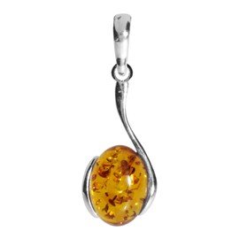 Lennja Pendant 925/000 Silver Amber, Sterling Silver, Amber