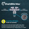 SharkBite Max Dual Shut Off Quarter-Turn Brass Ball Valve, 1/2