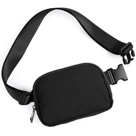 Bum Bag for Women Men Small Waist Pack Cross Body Fanny Belt Purse with Adjustable Strap for Sports Workout Traveling Running Hiking(Bumbag for Black)