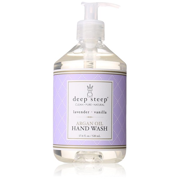 Deep Steep Argan Oil Liquid Hand Wash, Lavender Vanilla, 17.6 Fluid Ounce