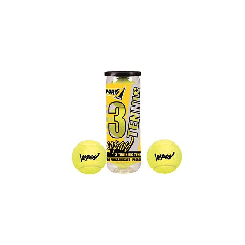 Mandelli - ORM099 Tennis Balls Tube Leopard, Multicoloured, One Size