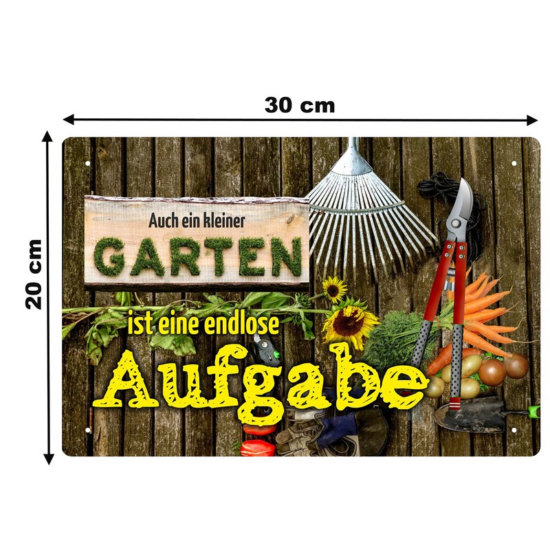 Geschenkeparadies 24 Tin Sign with German Text "Auch EIN Kleiner