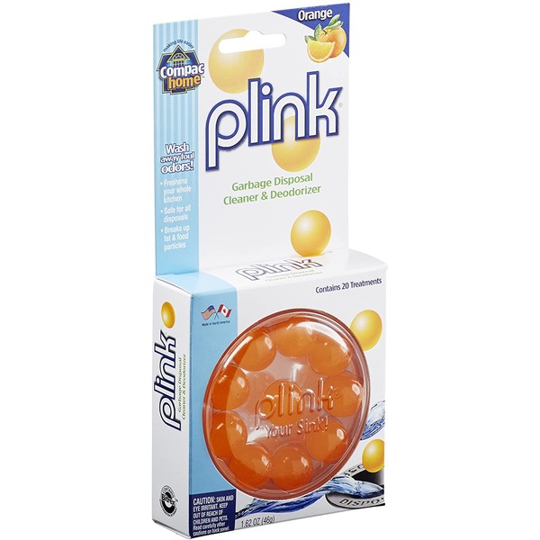 Compac Plink Garbage Disposal Cleaner and Deodorizer, Orange, 20 Count, 1.62 Ounce