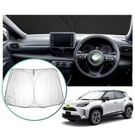 SHAOHAO Kompatibel mit Toyota Yaris Cross 2021 2022 2023 2024 Sonnenblende Silber beschichtetes Gewebe Faltbare Sonnenblende, UV- und Hitzeschutz Sonnenblende, Windschutzscheibe Zubehör