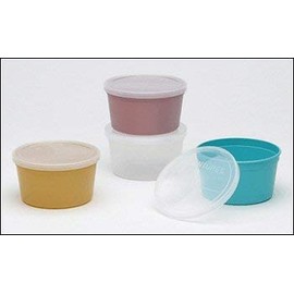 Denture Cups McKesson 8 oz. Aqua Snap-On Lid Single Patient Use