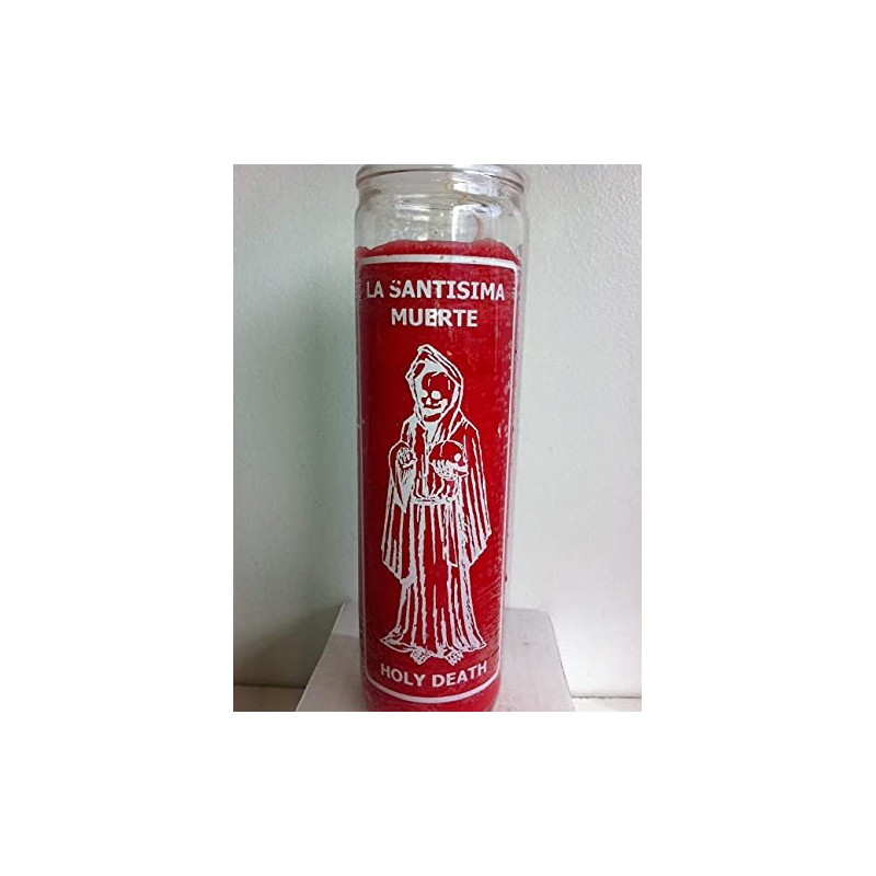 Holy Death (Santa Muerte) 7 Day Red Unscented Candle In