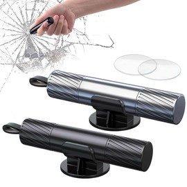 Amacoam Emergency Hammer for Car [Set of 2] Emergency Hammer with Seat Belt Cutter & Hardened Tips Emergency Hammer, Car Safety Hammer, Window Breaker, Emergency Tool Car Accessories Safety Hammer