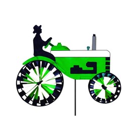 Two Group - Green & White Tractor Interests - Everyday Applique Decorative Windwheel 20" x 49"