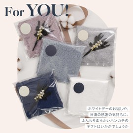 watawa Imabari Towel, Handkerchief, Hand Towel, Original Gift Set, Gift A, 9.8 inches (25 cm), No Cotton Ironing Required, Fluffy, Terry Fabric, Solid, Absorbent (Blue)