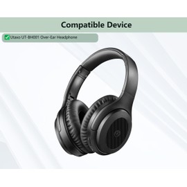 XRHTONG Prime Earpads Replacement Compatible with Utaxo UT-BH001 BH001 Over-Ear Headphone Ear Pads Cushion(Protein Leather/Memory Foam)