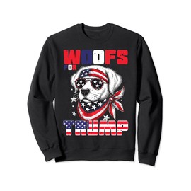 Woofs for trump 2024 dogs republican elections president fun Sweatshirt