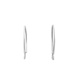 81stgeneration Hill Tribe Silver Hoop Earrings for Charms 20mm - 999 Pure Silver Round Ear Hooks Pair - Hypoallergenic Earring Wires for Beading