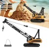 1:50 Engineering Crane Model Alloy Engineering Vehicle Static Model Toy