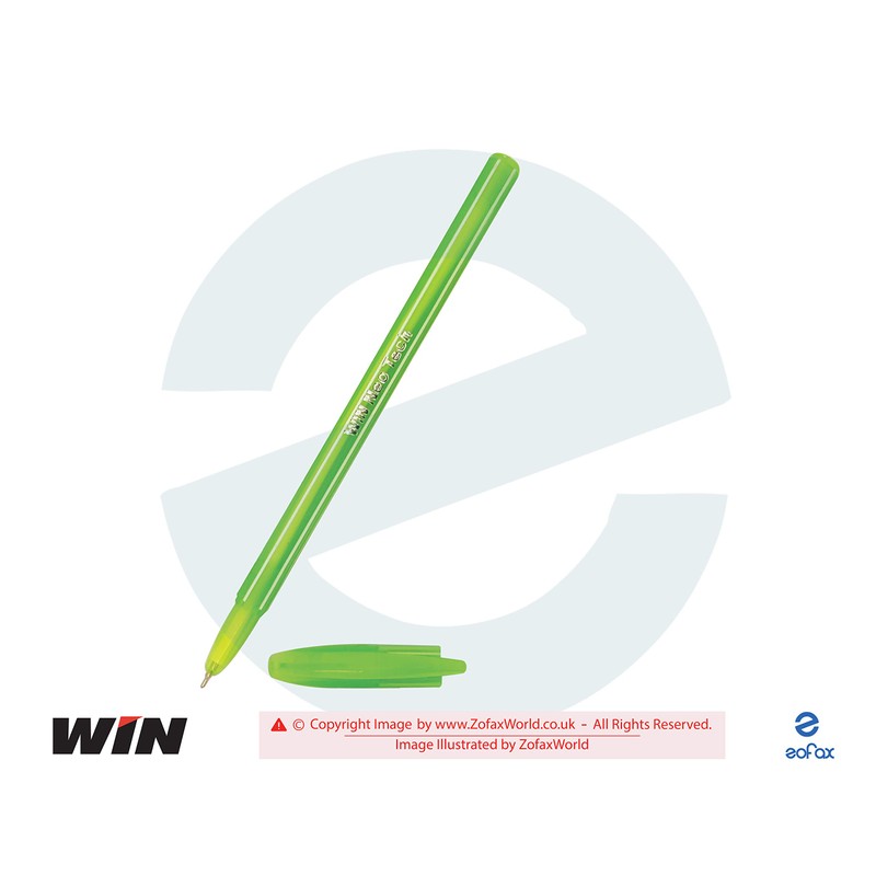 WIN 10 x 0.7mm Fine Tip NeoTech BLUE Ballpoint Pens