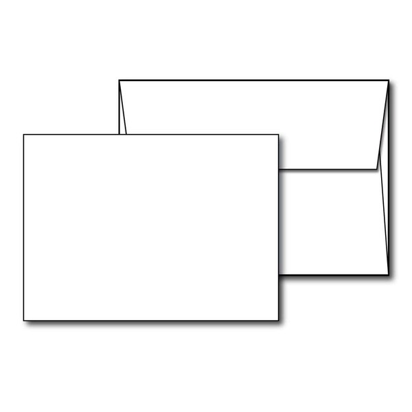 Heavyweight Blank White 5" X 7" Cards with Envelopes -